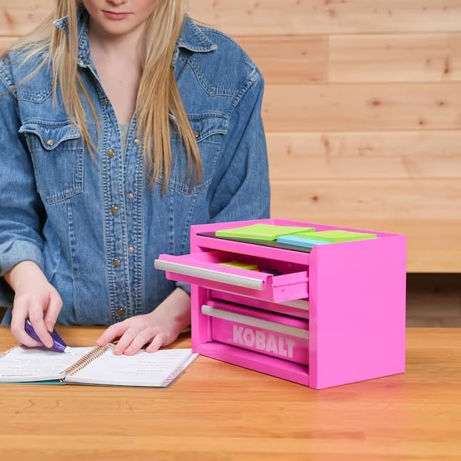K.balt Mini Tool Boxes (Hot Pink, 3 Drawer)