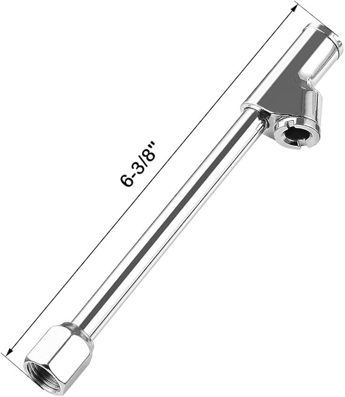CZC AUTO Heavy Duty Inflatable Air Chuck, Straight on Foot Dual Head Truck Tire Chuck, 1/4" FNPT Extension Stem Compatible with Inflator Air Pump Compressor Accessories for Truck Bus Car Motorcycle