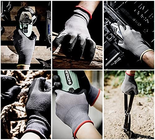 Corestar Safety Work Gloves Sandy MicroFoam Nitrile Palm Coated Seamless Nylon Micro-Foam Gloves