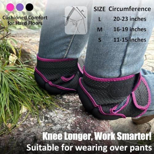 Working Knee Pads for Women, Breathable & Elastic Kneepads, Pink S, 1 Pair