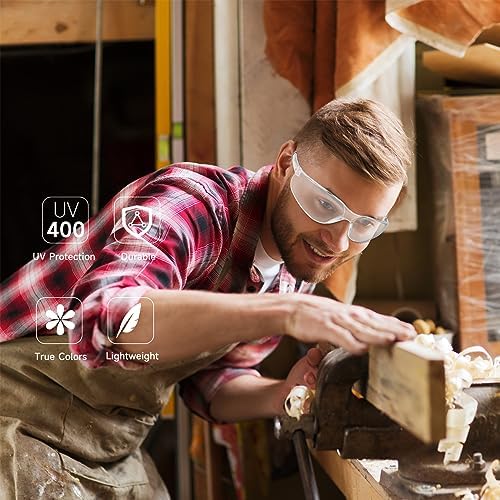 Salfboy Clear Safety Glasses Bulk, Ansi Z87.1 Protection Glasses