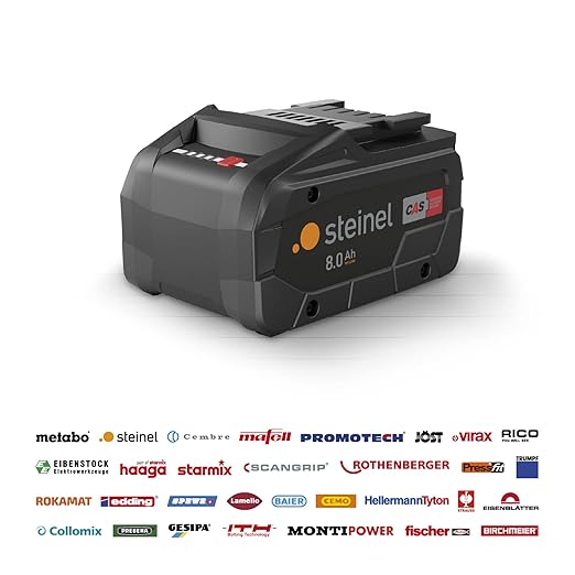 Steinel Cordless Heat Gun MobileHeat MH5 Set, incl. 8.0 Ah Battery and Charger with Case, 23 VAC Professional Hot Air Gun, 930 °F, 10.5 cfm