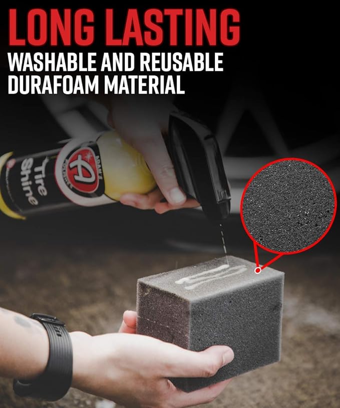 Adam's Polishes Block Applicator (10 Pack) Trim Dressing & Tire Shine Applicator Pad for Car Detailing | Reusable & Customizable Durafoam | for Use After Car Wash Wheel Cleaner