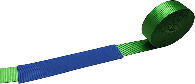 Mega Cargo Control Webbing Protectors for 2" Wide Tie-Downs, Tow Straps, Winch Tie Down System - Blue, 12" Sliding Sleeves (2 Pack)