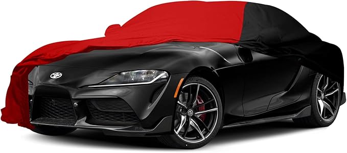 Indoor Car Cover Replace for 2020-2025 Toyota Supra, Luxurious Stretch Satin Custom-fit Indoor Car Cover for Dust-Proof, Underground Garage, Car Show (Supra)