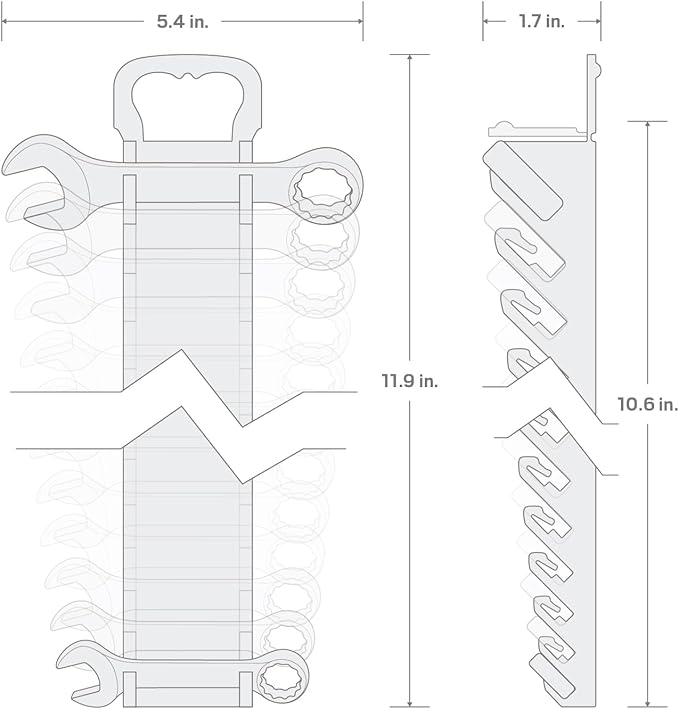 TEKTON Stubby Combination Wrench Set with Holder, 14-Piece (6-19 mm) | WCB92402