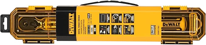 DEWALT Digital Torque Wrench, 3/8 inch Drive, 20-100 FT-LB, with Storage Case (DWMT17061)