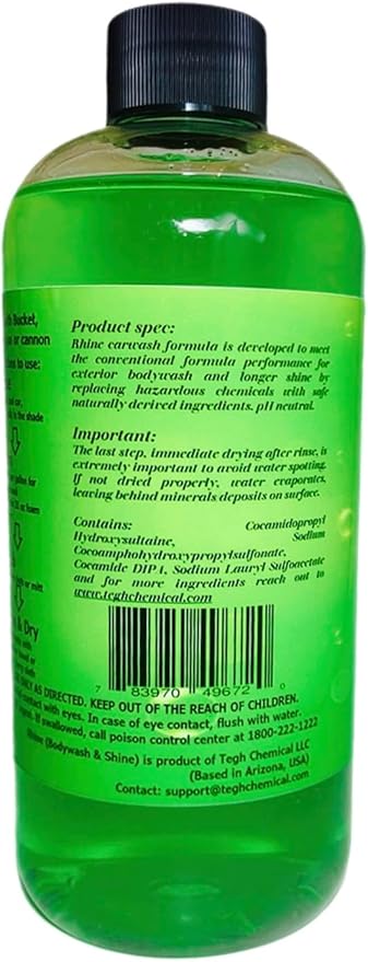 Plant-based Eco-friendly Car Wash Soap, Non-Toxic, Moderate-Foam Concentrated Soap with rinse & no-rinse options