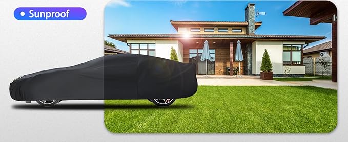 Car Cover Custom Fit for Chevrolet Corvette C4 C5 C6 C7 C8 1980-2026, 6 Layers Truck Cover Waterproof All Weather for Automobiles,Outdoor Full Exterior Cover,Black(Not Include Mirror Pocket)