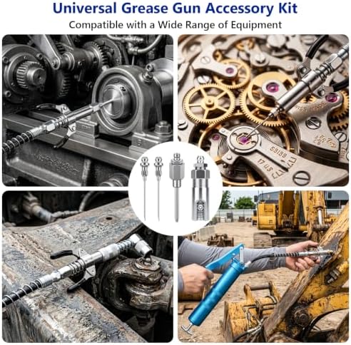 Grease Gun Tips, Quick Lock Grease Coupler Double Handles, 10Pcs