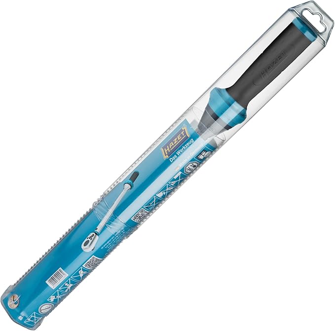 HAZET Torque Wrench 5121-3CT,20-120Nm, Output: Square 12.5 Mm (1/2 Inch), Tolerance: 3%, 32 Teeth (Operating Angle 11.25 Degrees) I Reversible Ratchet for Car and Bicycle I 16.57 Inches