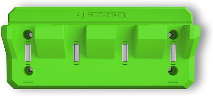 EZRED EZPB4-G Magnetic 4 Slot Pry Bar Holder with Mounting Holes Non-Marring TPEE Low Profile Design Organization