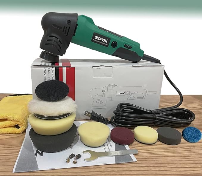 ZOTA Mini Polisher, 2-inch/ 3inch Car Buffer Polisher with 8mm Random Orbital,Car Polishers and Buffers for Car Detailing,Variable Speed Small Buffer Polisher.