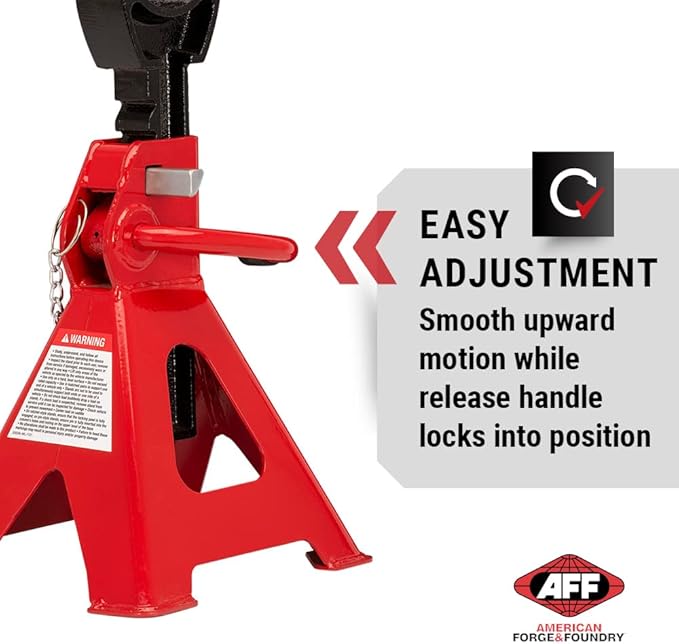 AFF 3 Ton Jack Stand Set - Heavy Duty Ratchet Style Jack Stands - Pair