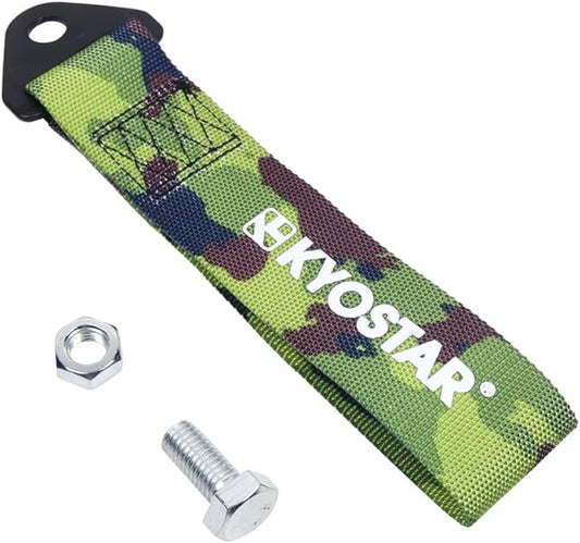 Kyostar Universal Racing Tow Strap for Front or Rear Bumper Towing Hooks (Camouflage)