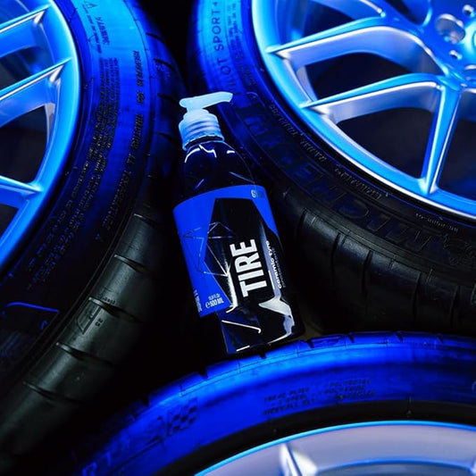 Gyeon Tire Ultimate SiO₂ Ceramic Tire Coating Extreme Durability Ultra‑Long Lasting Protection UV Shield Satin Finish Hydrophobic Non‑Sling Gel Deep Black Revival Tires Detailing Finish