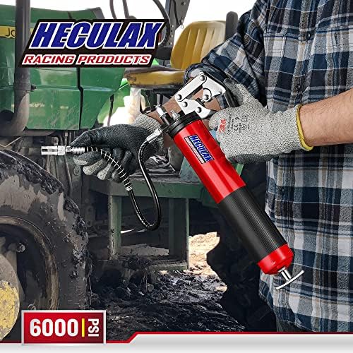 Bravex Grease Gun Heavy Duty 6000 PSI W/Quick Release Coupler Pistol Grip