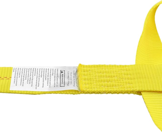 Tow Dolly Basket Straps with Flat Hook Heavy Duty Car Dolly Straps Universal Fit Most 14"-19" Wheels 10,000Lbs Webbing Break Strength Tire Bonnet Yellow