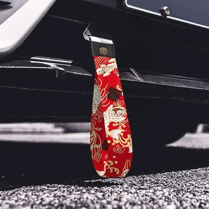 RASTP Car Front Bumper Tow Strap(Fishes Red)
