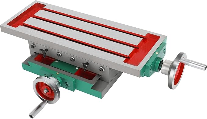 VEVOR Milling Working Table 17.7 X 6.7 Inch, Compound Milling Machine Work Table 2 Axis 4 Ways Move, Multifunction Milling Working Table Heavy-duty Structure,for Milling and Drilling Machine