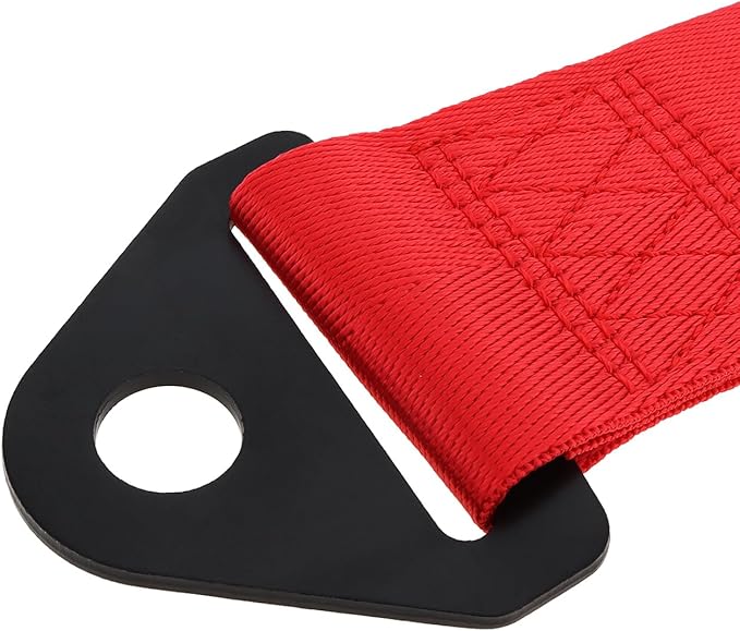 Windance 2pcs Car Modification Red Racing Tow Strap Personalized with Chinese Slogan,Decorative Traction Rope for Front Rear Bumper (Laser Speed Passion+ Youth Melody)