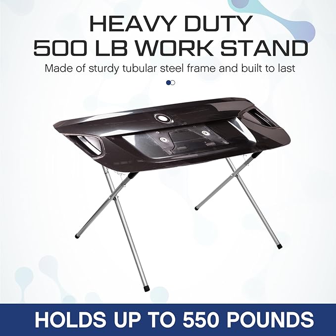 Barydat 2 Pack Paint Stand Bumper Stand Automotive Fender Stand Portable Heavy Duty Workbench for Garage and Shop, Folding Work Bench for Home-500-pound Capacity
