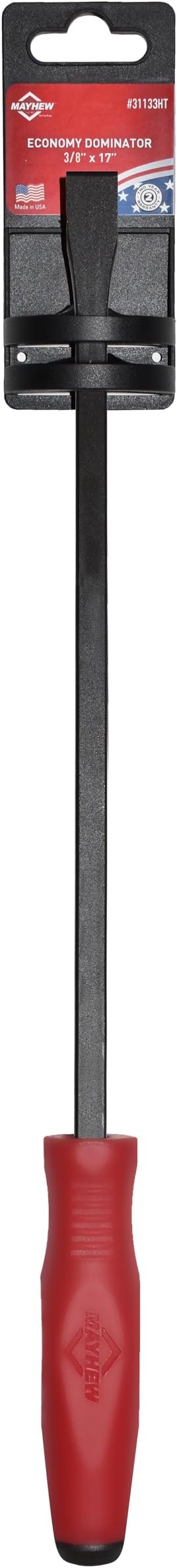 Mayhew Tools 31133HT Dominator Economy Curved Pry Bar, Red, 17"