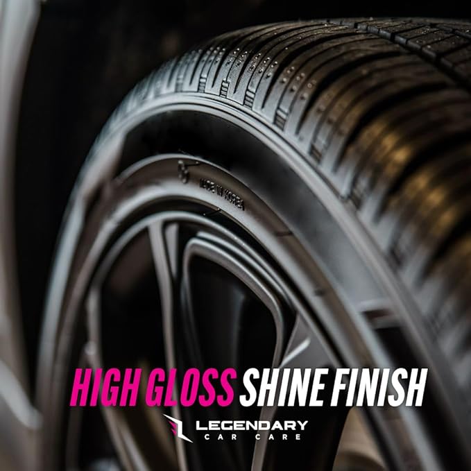 Legendary Gloss Dressing 16oz - Tire Shine Spray & Plastic Restorer - Water Based & Non-Greasy Interior/Exterior Detailing Spray - Trim, Rubber, Vinyl & Plastic Restorer for Cars (2Pack)