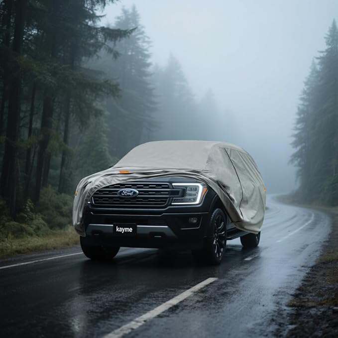 Kayme Heavy Duty SUV Car Cover Custom Fit Ford Expedition MAX EL LWB Waterproof All Weather for Automobiles, Full Exterior Covers Sun Rain UV Protection.(Deliver About 3-10 Days)