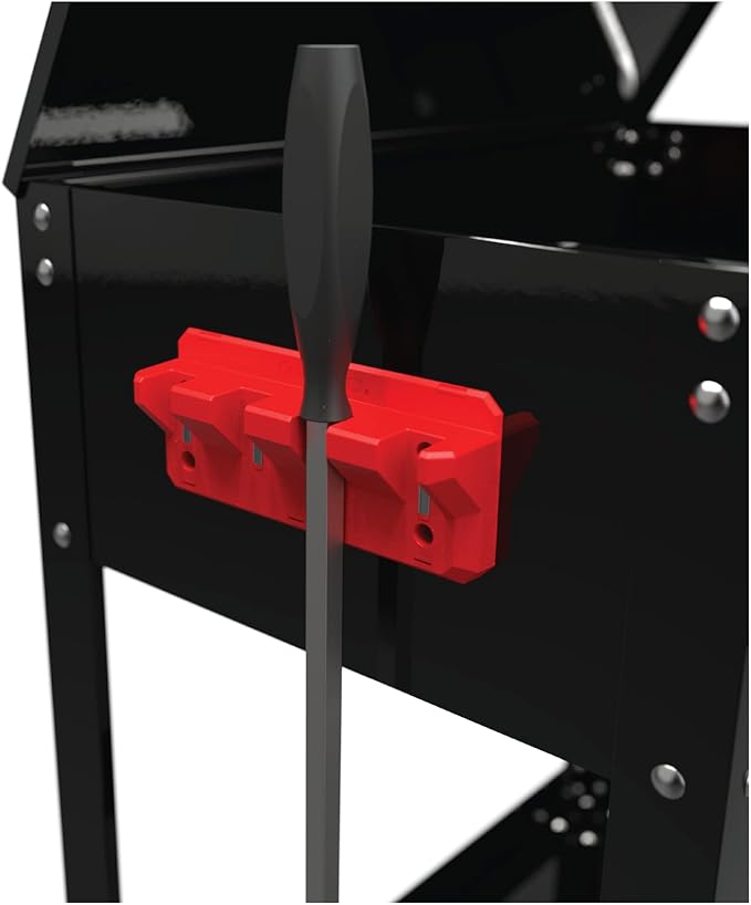 Magnetic 4 Slot Pry Bar Holder with Mounting Holes Non-Marring TPEE Low Profile Design Organization