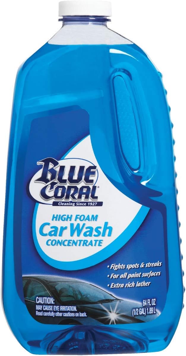 Blue Coral WC107G High Foam Car Wash Concentrate, 64 oz.