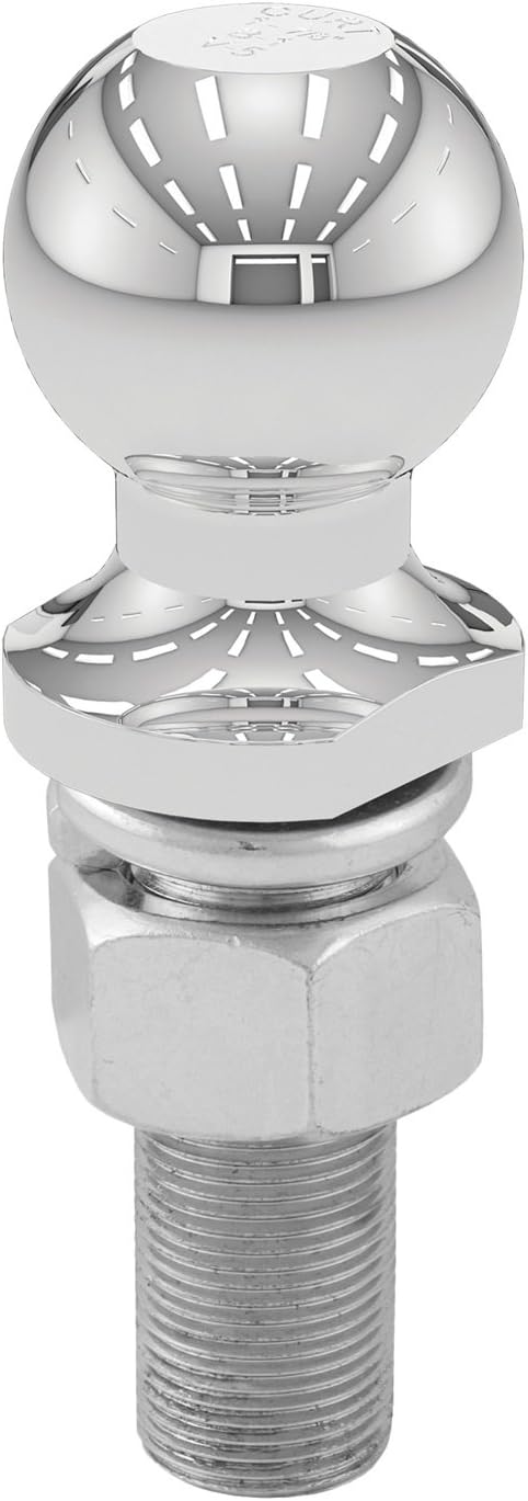 CURT 40017 Chrome Trailer Hitch Ball, 3,500 lbs, 1-7/8-Inch Diameter, 1 x 3-Inch Shank