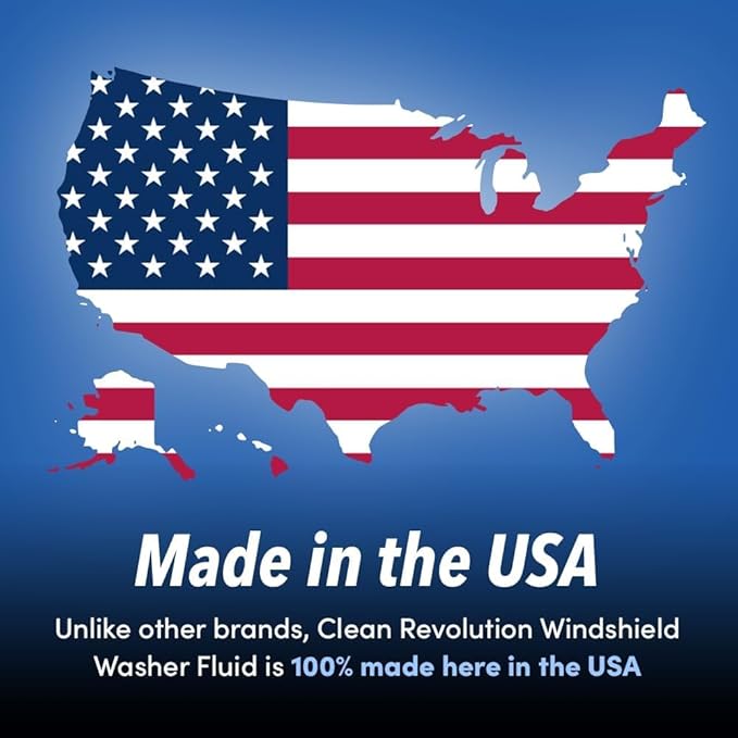 Clean Revolution Advanced All Season Windshield Washer Fluid | Ultra Low VOC Formula |Extreme -27°F Winter Protection | 128 Fl. Oz | 4 Pack