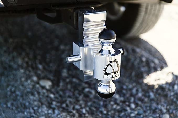 ANDERSEN HITCHES | Rapid Hitch | 6" Drop/Rise 2-2-5/16" Dual Greaseless Alumiball | Adjustable Ball Mount Fits 2-1/2" Receiver | 3405-25