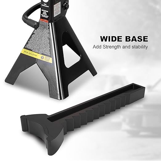 Big RED Jack Stands 3 Ton, 11.2-16.7 inch Adjustable Height for Lifting UTV/ATV, Cars, 6000 lb Capacity, 1 Pair