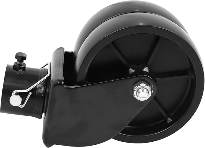 Trailer Jack Wheel with Pin - 6" Dual Wheel Jack Caster Wheel Capacity 2000lbs fits Any Jack Better Soft Ground Roll Trailer Parts (Black)