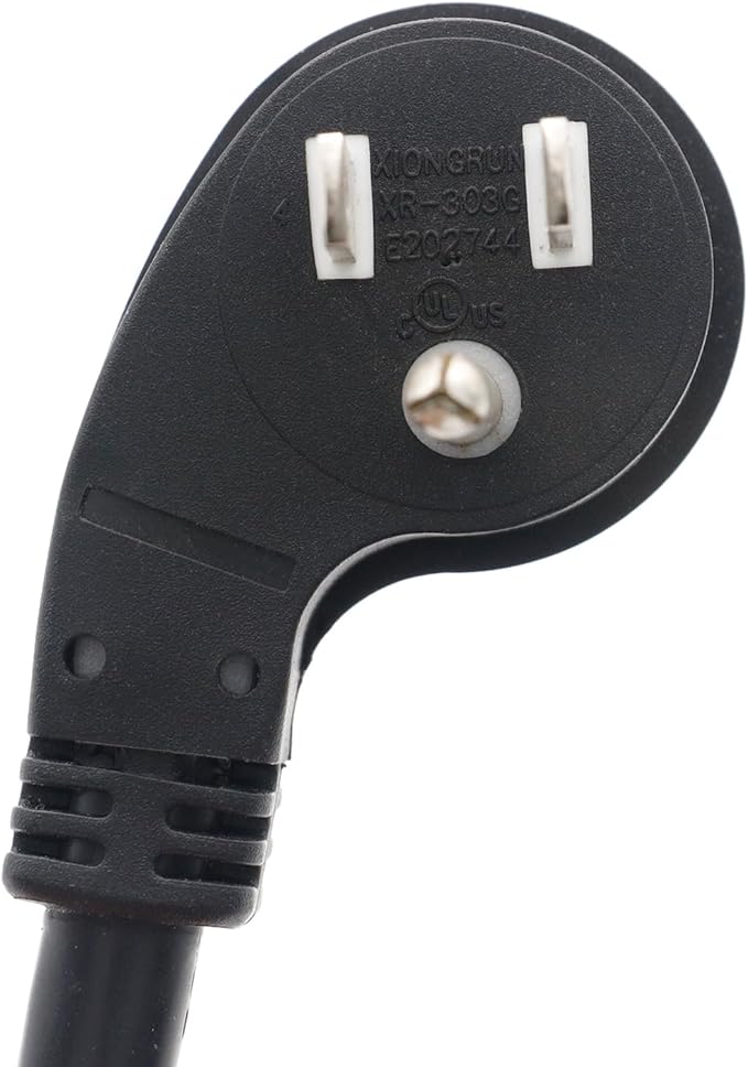 FIRMERST 1875W 1Ft Flat Plug 3 Prong Extension Cord 14 AWG Black 6 Packs