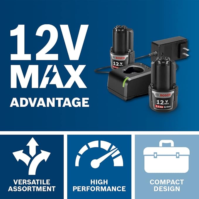 BOSCH GXL12V-270B22 12V Max Brushless 2 Tool Combo Kit with 5-in-1 Flexiclick Cordless Drill/Driver and Starlock Oscillating Multi Tool (Includes: 2 Batteries, Charger & 4 Attachments)