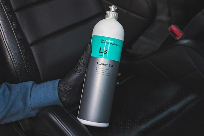 KOCHCHEMIE - Leather Star - Deep Cleaner for Leather; Revitalizes, Preserves, and Protects; Pleasant Fragrance, Color Intensifying Appearance, Supple Soft Feel; Non-Slippery Formula (1 Liter)