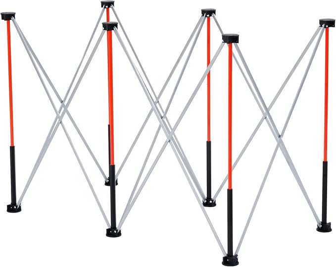 VEVOR Portable Folding Workstand, 4.16 x 2.18 ft Collapsible Workbench, 2500 lbs Weight Capacity, No Assembly Foldable Work Stand with Storage Bag, Table Top NOT Included, for Garage Workshop Outdoor