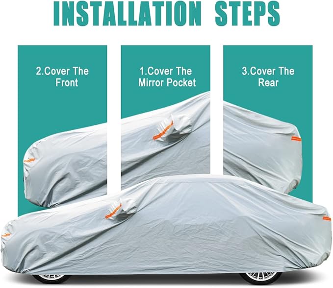 6 Layer Car Cover Custom Fit Buick Lacrosse (2004-2025) Waterproof All Weather, Heavy Duty Outdoor Snow Sun Rain Uv Protection (Ships from US Warehouse, Delivery 3-8 Days)