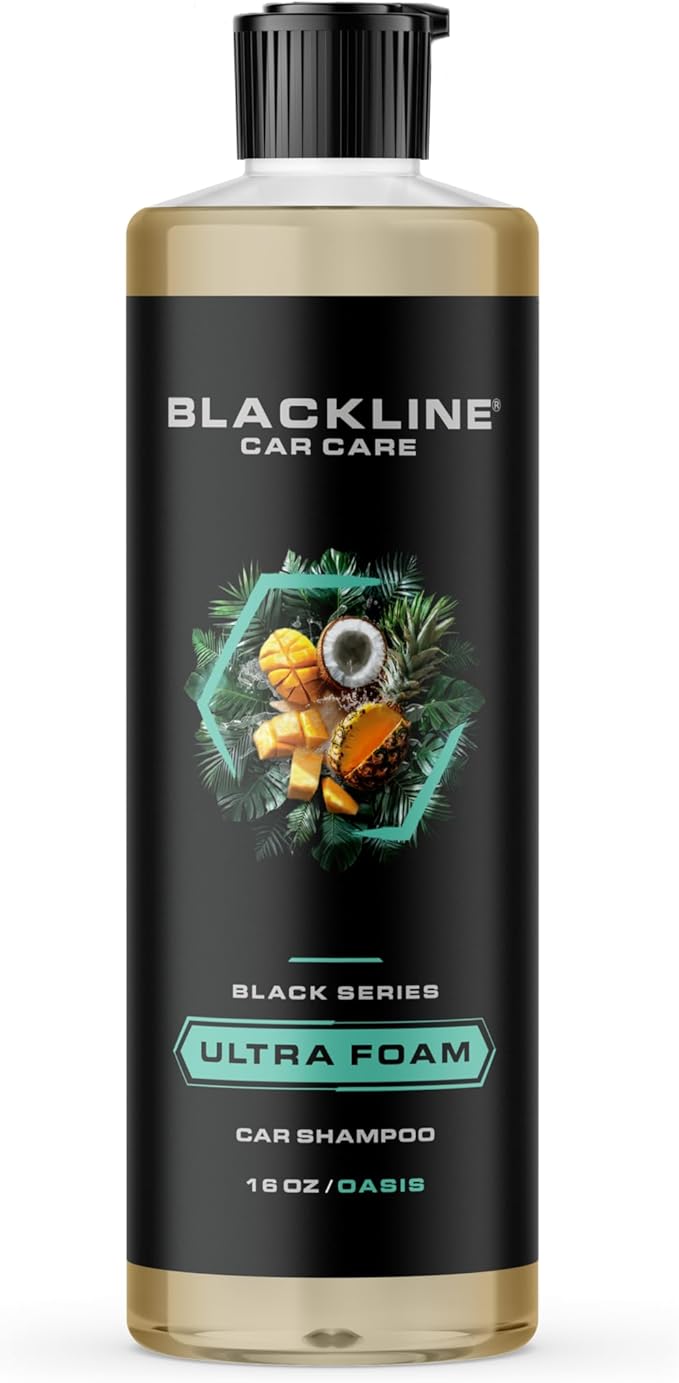 Blackline Automotive Extreme Foaming Car Shampoo - Extreme Ultra Foam Perfect for Ceramic Coatings - Compatible with Foam Cannon for Pressure Washer (16 FL Oz, Oasis Scent)