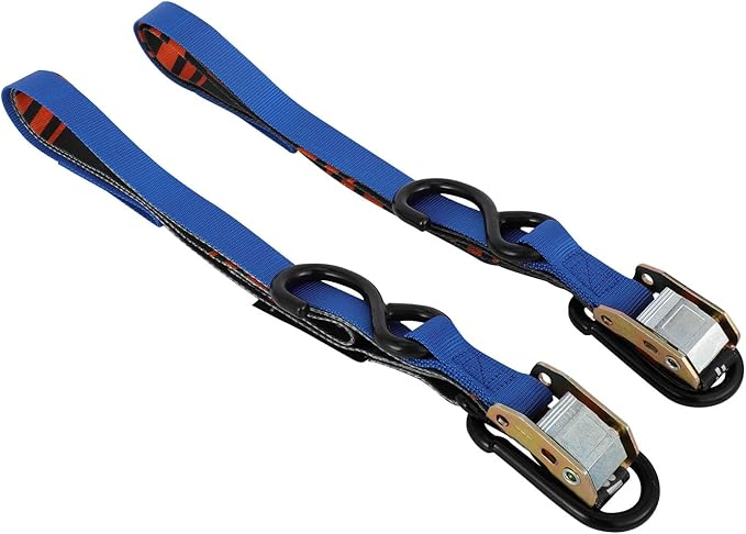 Motorcycle Wheel Chocks with Tie Down Strap,Special for Transportation Foldable Portable 1800lbs Trailer Chocks for 8"-21" Wheel Universal for Most Crusier Sports Dirt Bikes Trailer Truck-Blue
