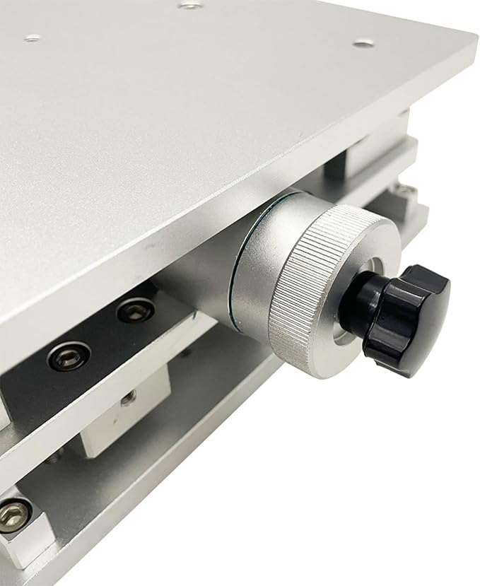 INTBUYING 2 Axis Moving Table for Laser Marking Engraving Machine Portable XY-Axis Moving Workbench 300 * 220 Two-dimensional Marking Machine Table