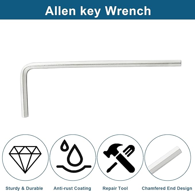 Biaungdo 24 Pcs 2.5mm Hex Key Wrench, Small Allen key Wrench, L Shaped Hexagon Wrench, Hex Key Spanner Wrench Set Hexagon Head Replacement Repairing Tool for Repairing Bike, Furniture