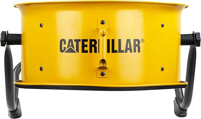 Caterpillar® fan 18”-Blade High-Velocity Drum Fan Heavy Duty Industrial Grade (Yellow, 2-in-1): 3,400 CFM, 4-Speed, 360 Degree Adjustable Drum Head, Dual Ball Bearing Motor with Die-Cast Cover