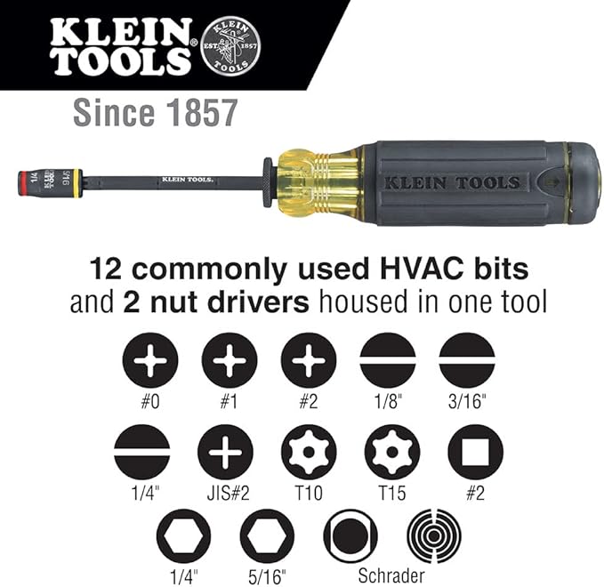 Klein Tools 9-in-1 Impact Socket Set & 14-in-1 HVAC Screwdriver Bundle