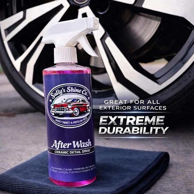Ceramic Spray Coating for Cars – After Wash Ceramic Detail Spray, SiO2 Ceramic Spray Wax, Hydrophobic Paint Protection, High Gloss Shine & Slick Finish – Sully’s Shine Co