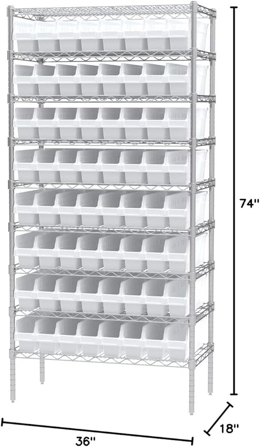 Akro-Mils 24-Drawer Plastic Drawer Storage Cabinet for Garage Organization, Bead Organizer, Building Bricks Storage, Teacher Toolbox, Makeup Organizer, 20-Inch W x 6-Inch D x 16-Inch H, 10124 White