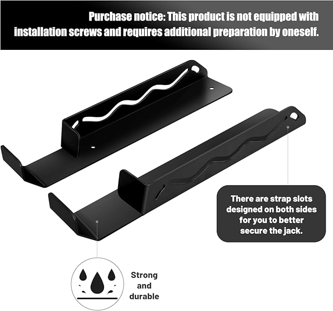 Floor Jack Stand Rack Wall Mount Organizer for Enclosed Race Trailer Accessories,Truck Hydraulic Trolley Jack Holder Storage Rack Brackets Tower Car Tool(No Screws Installed